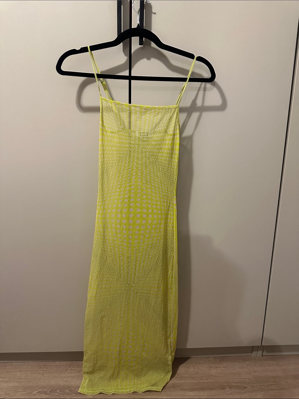 Frankies Bikini Dixie Mesh Vibrant Lime Sheer Slip Dress Size xs - Picture 6 of 10